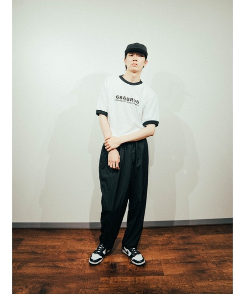 68&brothers(シックスティエイトアンドブラザーズ)の「S/S Ringer Tee "STANDARD"(Tシャツ/カットソー・メンズ・ホワイト×ブラック/ホワイト×グリーン/ホワイト×ブルー/ホワイト×レッド・X-LARGE/MEDIUM/LARGE)」の10枚目の写真
