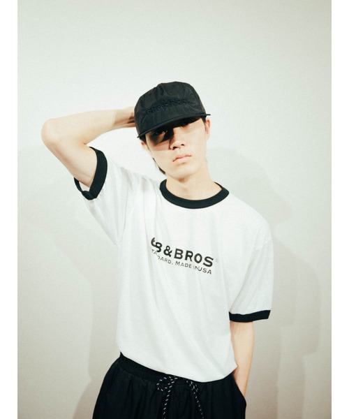 68&brothers(シックスティエイトアンドブラザーズ)の「S/S Ringer Tee "STANDARD"(Tシャツ/カットソー・メンズ・ホワイト×ブラック/ホワイト×グリーン/ホワイト×ブルー/ホワイト×レッド・X-LARGE/MEDIUM/LARGE)」の9枚目の写真