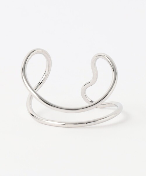 green label relaxing（グリーンレーベルリラクシング）の「アシンメトリー Wライン バングル（バングル/リストバンド・レディース・ゴールド/シルバー・FREE）」の3枚目の写真