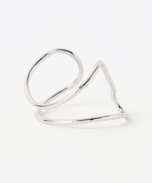 green label relaxing（グリーンレーベルリラクシング）の「アシンメトリー Wライン バングル（バングル/リストバンド・レディース・ゴールド/シルバー・FREE）」の8枚目の写真