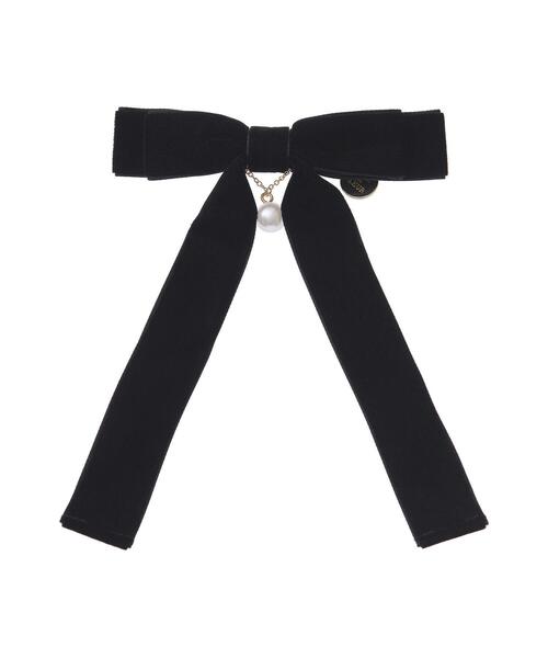 ローズフルールエプロンリボンバレッタ　黒×白 ローズフルールエプロンリボンバレッタ – BABY, THE STARS SHINE