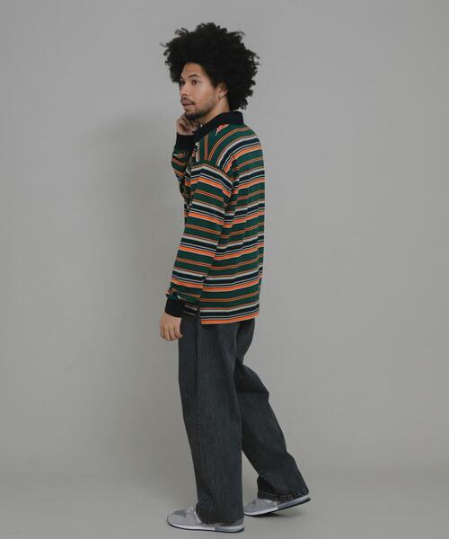 URBAN RESEARCH Sonny Label（アーバンリサーチサニーレーベル）の「ロングスリーブボーダーラガーシャツ（Tシャツ/カットソー・メンズ・グレー/グリーン/ブラック・LARGE/MEDIUM）」の17枚目の写真