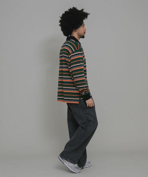 URBAN RESEARCH Sonny Label（アーバンリサーチサニーレーベル）の「ロングスリーブボーダーラガーシャツ（Tシャツ/カットソー・メンズ・グレー/グリーン/ブラック・LARGE/MEDIUM）」の18枚目の写真