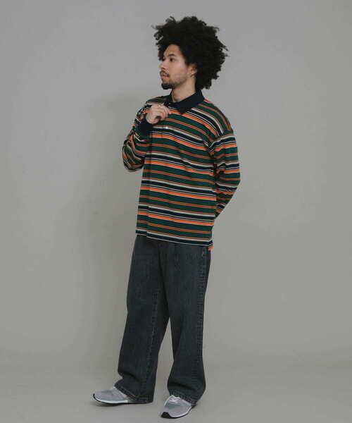 マウンテンリサーチラガーシャツ BIG BORDER RUGGER SHIRT/ビッグボーダーラガーシャツ｜MEN
