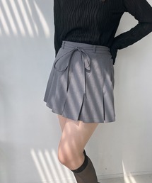 AS KNOW AS plus | ◇リボンベルト付きプリーツミニスカート(スカート)