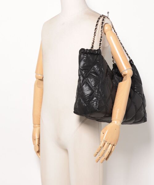 Bridget Birkin(ブリジットバーキン)の「キルティングゴールドチェーントートバッグ(846632)(トートバッグ・レディース・ブラック/ベージュ・ALL)」の6枚目の写真