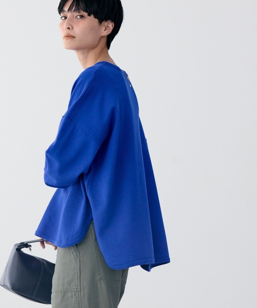 AMERICAN HOLIC（アメリカンホリック）の「センターシームラウンドニットプルオーバー（ニット/セーター・レディース・ピンク/ブルーグリーン/ブラック/ブルー/チャコールグレー・L/M）」の4枚目の写真