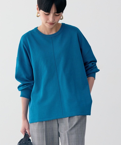 AMERICAN HOLIC（アメリカンホリック）の「センターシームラウンドニットプルオーバー（ニット/セーター・レディース・ピンク/ブルーグリーン/ブラック/ブルー/チャコールグレー・L/M）」の22枚目の写真