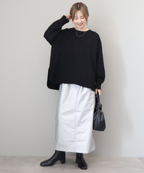 AMERICAN HOLIC（アメリカンホリック）の「センターシームラウンドニットプルオーバー（ニット/セーター・レディース・ピンク/ブルーグリーン/ブラック/ブルー/チャコールグレー・L/M）」の20枚目の写真