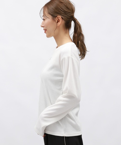 LAKOLE(ラコレ)の「テレコ刺繍長袖T / 148455(Tシャツ/カットソー・レディース・ブラック/ブラウン/オフホワイト・FREE)」の7枚目の写真