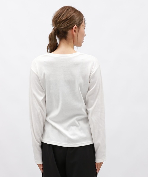 LAKOLE(ラコレ)の「テレコ刺繍長袖T / 148455(Tシャツ/カットソー・レディース・ブラック/ブラウン/オフホワイト・FREE)」の15枚目の写真