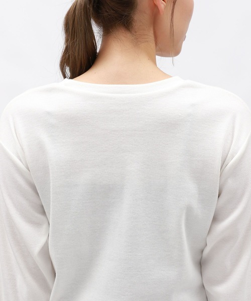 LAKOLE(ラコレ)の「テレコ刺繍長袖T / 148455(Tシャツ/カットソー・レディース・ブラック/ブラウン/オフホワイト・FREE)」の16枚目の写真
