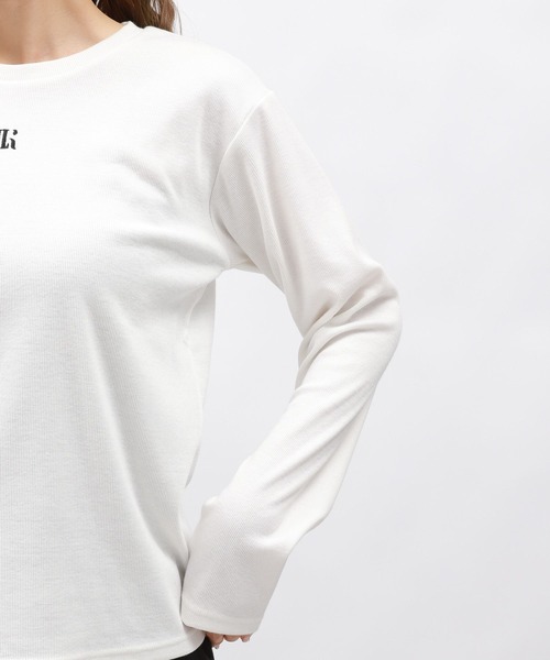 LAKOLE(ラコレ)の「テレコ刺繍長袖T / 148455(Tシャツ/カットソー・レディース・ブラック/ブラウン/オフホワイト・FREE)」の18枚目の写真