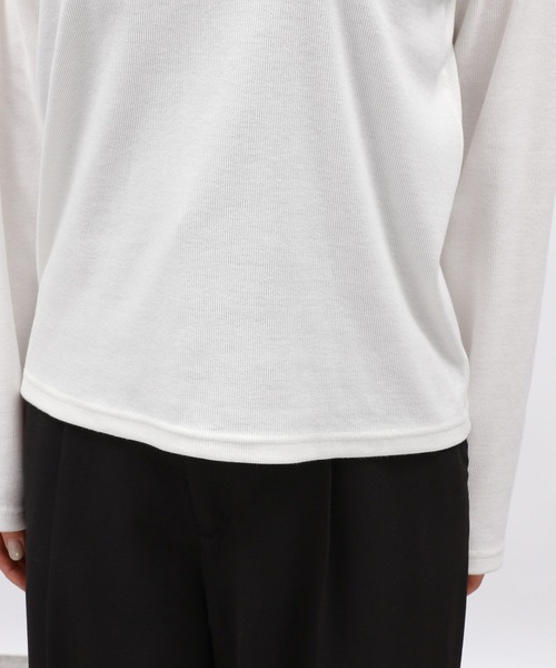LAKOLE(ラコレ)の「テレコ刺繍長袖T / 148455(Tシャツ/カットソー・レディース・ブラック/ブラウン/オフホワイト・FREE)」の19枚目の写真