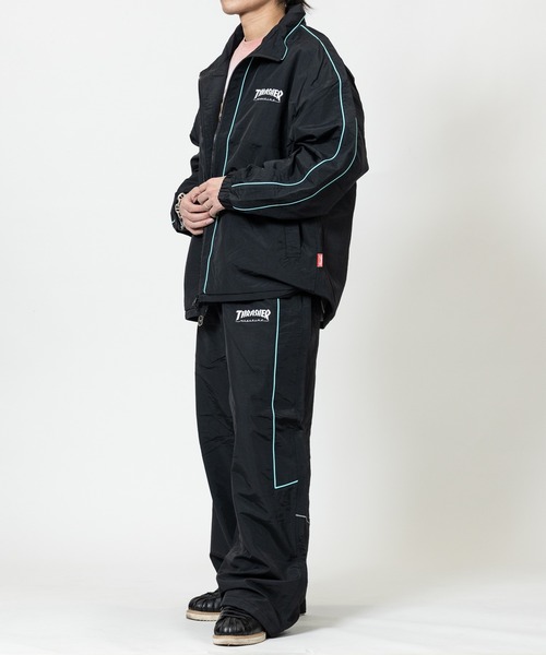 THRASHER（スラッシャー）の「【3】〔THRASHER/スラッシャー〕リフレクターパイピング 裏メッシュ ナイロンパンツ（その他パンツ・メンズ・ホワイト×ブラック/チャコールグレー/ブラック×グレー/パープル/ブラック×ホワイト/ブラック×ブルー/ホワイト×ブラウン・MEDIUM/LARGE/X-LARGE）」の21枚目の写真