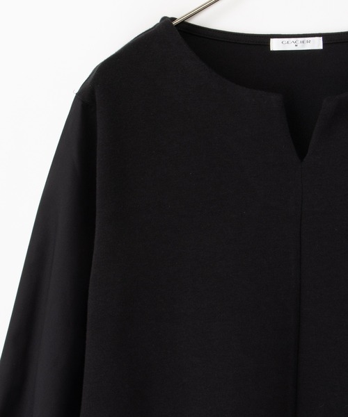 Honeys（ハニーズ）の「キーネックトップス（Tシャツ/カットソー・レディース・ブラック/ネイビー/キャメル/アイボリー・S/M/L/LL/3L）」の21枚目の写真