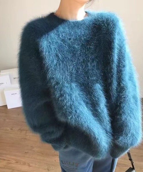 シャギーニット長袖プルオーバー（ニット/セーター）｜deux amour（ドゥーザムール）