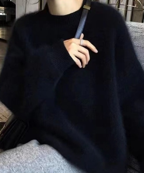 deux amour（ドゥーザムール）の「シャギーニット長袖プルオーバー（ニット/セーター・レディース・ホワイト/パープル/ブラウン/ブラック/ベージュ/レッド/ブルー・FREE）」の12枚目の写真