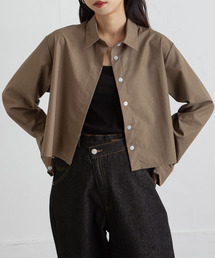 Chillfar（チルファー）の「ベーシックカラークロップドシャツ（シャツ/ブラウス）」