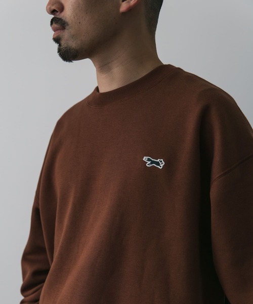 【関税込】 クレストスウェット- ダークバーチブラウン COACH コーチ スウェット トレーナー シグネチャー 総柄 ワン