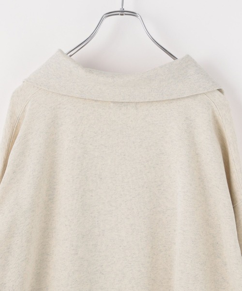 BAYFLOW（ベイフロー）の「[長いシーズン着られる裏毛素材]ハーフジップスウェットプルオーバー（スウェット・レディース・ネイビー/オフホワイト/グレー・FREE）」の20枚目の写真