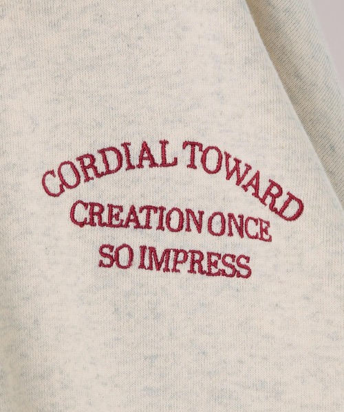 BAYFLOW（ベイフロー）の「[長いシーズン着られる裏毛素材]ハーフジップスウェットプルオーバー（スウェット・レディース・ネイビー/オフホワイト/グレー・FREE）」の21枚目の写真