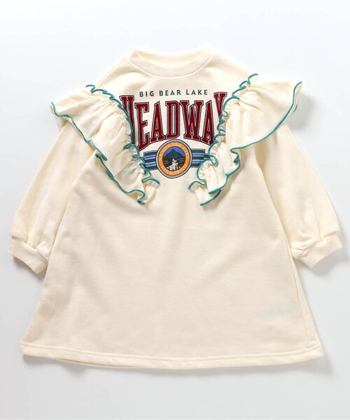 BREEZE（ブリーズ）の「【リンク】カレッジフリルワンピース（ワンピース・キッズ・アイボリー/グレー/ローズ・80/90/100/110/120/130/140）」の2枚目の写真