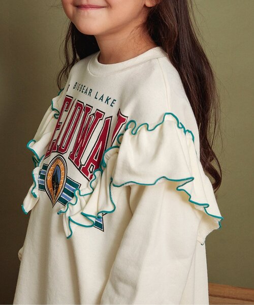 BREEZE（ブリーズ）の「【リンク】カレッジフリルワンピース（ワンピース・キッズ・アイボリー/グレー/ローズ・80/90/100/110/120/130/140）」の4枚目の写真