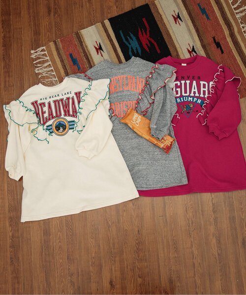 BREEZE（ブリーズ）の「【リンク】カレッジフリルワンピース（ワンピース・キッズ・アイボリー/グレー/ローズ・80/90/100/110/120/130/140）」の6枚目の写真