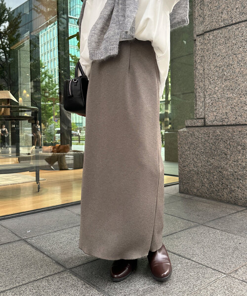 DouDou(ドゥドゥ)の「トリアセリングタイトスカート(スカート・レディース・キャメル/ブラック/カーキ・FREE)」の20枚目の写真