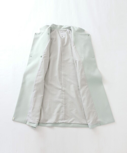 CAST:（キャストコロン）の「【イチオシ/蓄熱裏地】スタンドカラーロングコート（その他アウター・レディース・グリーン/ブラック/グレー・S/M）」の7枚目の写真