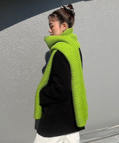 セール】【SINN】ニットマフラー カラーマフラー ユニセックス 鍵編み