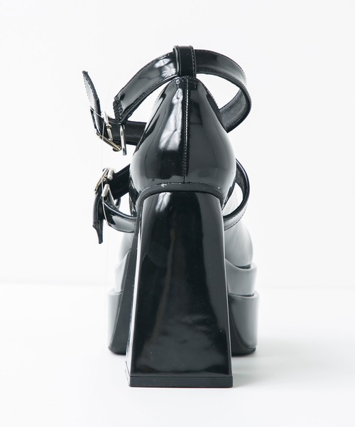 Diable baiser(ディアブルベーゼ)の「ボリュームWベルトパンプス(パンプス・レディース・ブラック/ホワイト/ボルドー・22.5cm/23cm/23.5cm/24cm/24.5cm/25cm)」の21枚目の写真
