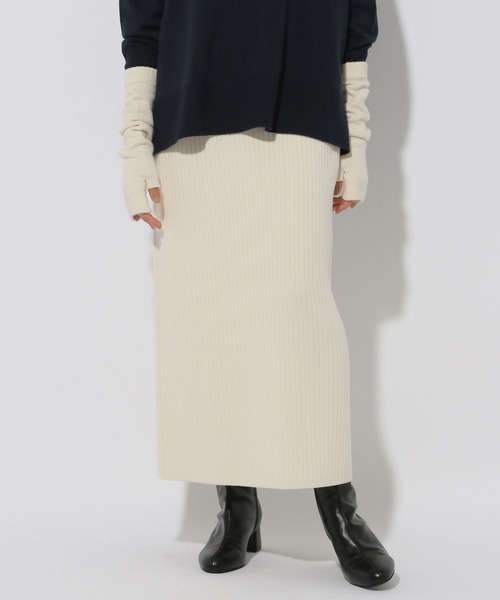 Elura（エルーラ）の「毛玉しらずナロースカート＜低身長サイズあり＞/133698（スカート・レディース・ホワイト/ダークネイビー/グリーン系その他4/ブラック/ブラウン系その他・MEDIUM/LARGE/FREE(S)）」の2枚目の写真