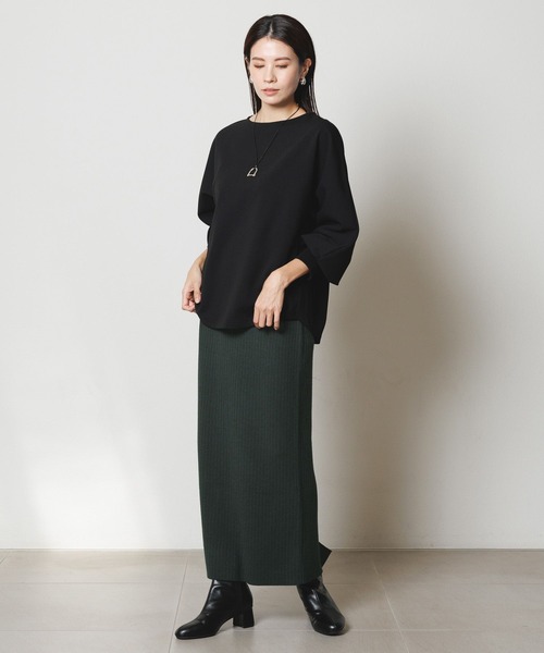 Elura（エルーラ）の「毛玉しらずナロースカート＜低身長サイズあり＞/133698（スカート・レディース・ホワイト/ダークネイビー/グリーン系その他4/ブラック/ブラウン系その他・MEDIUM/LARGE/FREE(S)）」の7枚目の写真