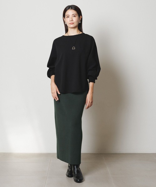 Elura（エルーラ）の「毛玉しらずナロースカート＜低身長サイズあり＞/133698（スカート・レディース・ホワイト/ダークネイビー/グリーン系その他4/ブラック/ブラウン系その他・MEDIUM/LARGE/FREE(S)）」の8枚目の写真