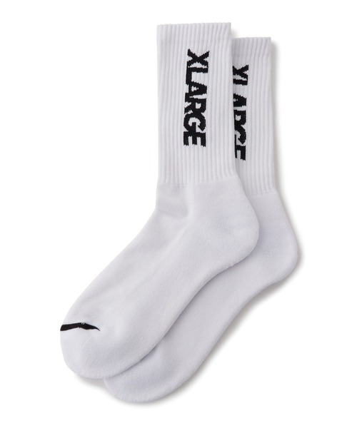XLARGE（エクストララージ）の「【販売終了】STANDARD LOGO SOCKS（ソックス/靴下・メンズ・ブラック/ネイビー/ホワイト・ONE SIZE）」の2枚目の写真