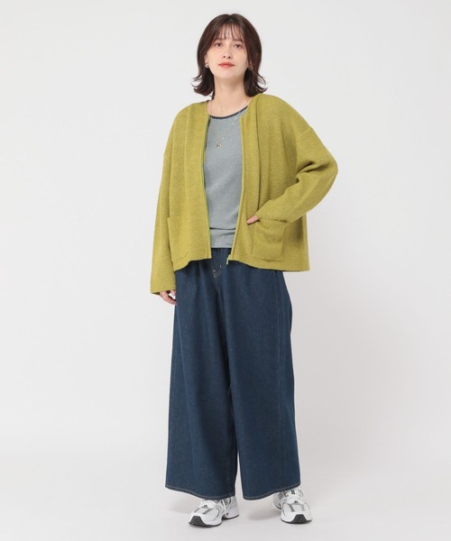 studio CLIP（スタディオクリップ）の「【吸湿発熱】アソートハイヒートコットンダブルフロントプルオーバー[プラスサイズあり]（Tシャツ/カットソー・レディース・その他2/その他1/ライトグレー/オフホワイト・ﾌﾘｰ(L)/MEDIUM/LARGE）」の5枚目の写真