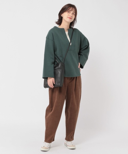 studio CLIP（スタディオクリップ）の「【吸湿発熱】アソートハイヒートコットンダブルフロントプルオーバー[プラスサイズあり]（Tシャツ/カットソー・レディース・その他2/その他1/ライトグレー/オフホワイト・ﾌﾘｰ(L)/MEDIUM/LARGE）」の12枚目の写真