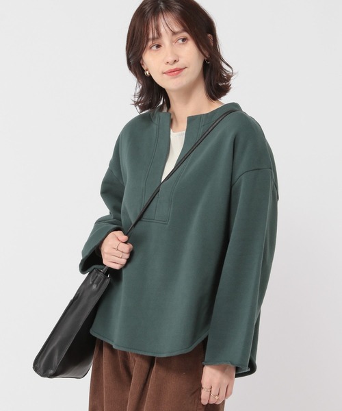 studio CLIP（スタディオクリップ）の「【吸湿発熱】アソートハイヒートコットンダブルフロントプルオーバー[プラスサイズあり]（Tシャツ/カットソー・レディース・その他2/その他1/ライトグレー/オフホワイト・ﾌﾘｰ(L)/MEDIUM/LARGE）」の13枚目の写真