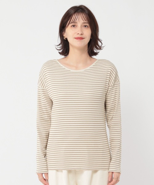 studio CLIP（スタディオクリップ）の「【吸湿発熱】アソートハイヒートコットンダブルフロントプルオーバー[プラスサイズあり]（Tシャツ/カットソー・レディース・その他2/その他1/ライトグレー/オフホワイト・ﾌﾘｰ(L)/MEDIUM/LARGE）」の21枚目の写真