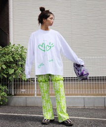 moyan ecri | <moyan ecri>message illustration long Tshirts(Tシャツ/カットソー)