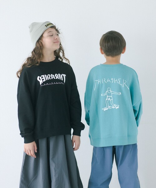 THRASHER(スラッシャー)の「【別注】<THRASHER>スウェット / キッズ 140cm-160cm(スウェット・キッズ・ブラック/オレンジ/コバルトブルー・L(160cm)/M(140-150cm))」の22枚目の写真