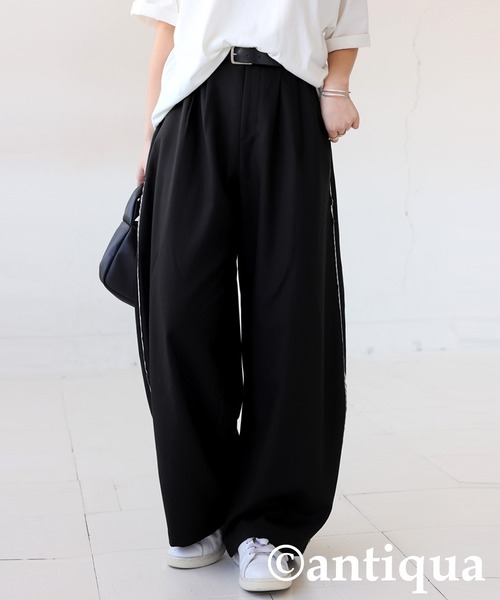 antiqua(アンティカ)の「切り替えパンツ(その他パンツ・レディース・ブラック/グレー・LARGE/MEDIUM)」の4枚目の写真