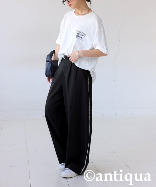 antiqua(アンティカ)の「切り替えパンツ(その他パンツ・レディース・ブラック/グレー・LARGE/MEDIUM)」の5枚目の写真