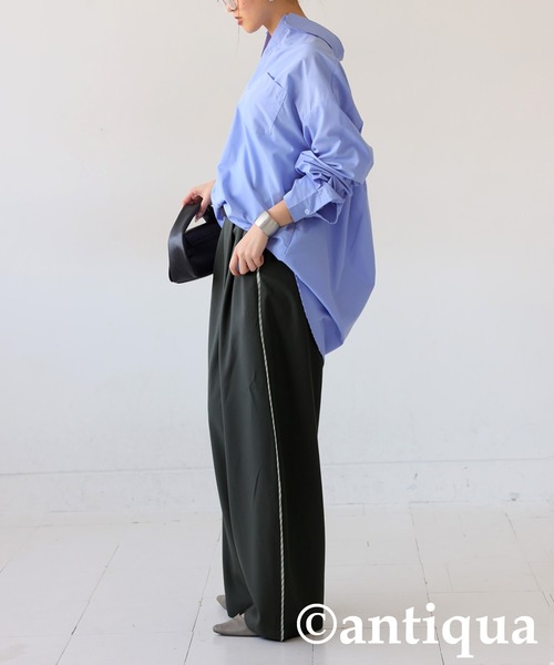 antiqua(アンティカ)の「切り替えパンツ(その他パンツ・レディース・ブラック/グレー・LARGE/MEDIUM)」の7枚目の写真