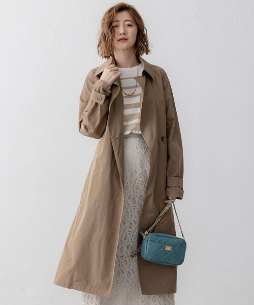 23区 L(ニジュウサンクオオキイサイズ)の「【VERY3月号掲載/撥水加工/洗える】LIMONTA ハイカウントメモリータフタ コート(その他アウター・レディース・ブラウン系/ネイビー系/グレー系・46/44)」の2枚目の写真