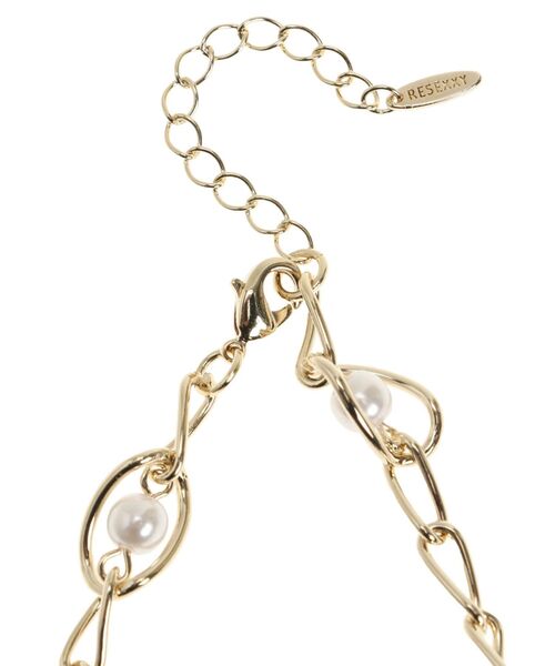 RESEXXY（リゼクシー）の「パールコンビメタルネックレス（ネックレス・レディース・ゴールド/シルバー・FREE）」の3枚目の写真