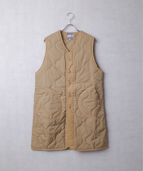 【セール】【T6】【HOUSTON women】WOMEN CUSTOM LINER LONG VEST / ウーマン カスタム ライナー ロングベスト 23HL046（ミリタリージャケット）｜HOUSTON（ヒューストン）