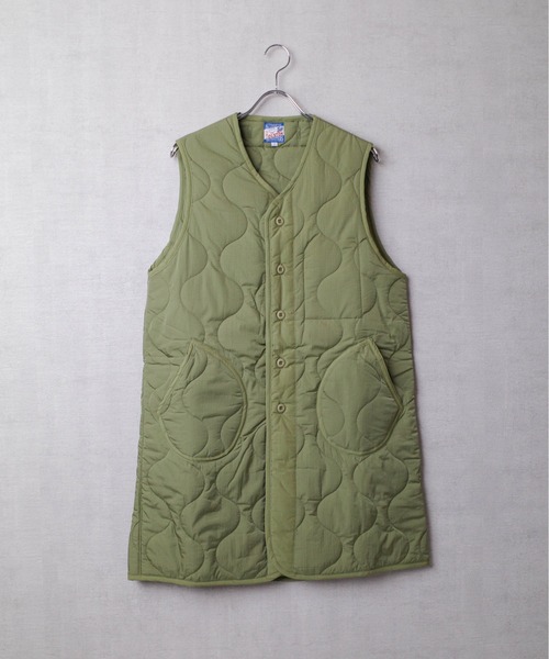 【セール】【T6】【HOUSTON women】WOMEN CUSTOM LINER LONG VEST / ウーマン カスタム ライナー ロングベスト 23HL046（ミリタリージャケット）｜HOUSTON（ヒューストン）